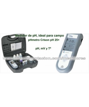 Medidor portátil de pH, potencial redox y temperatura. Crison pH 25+