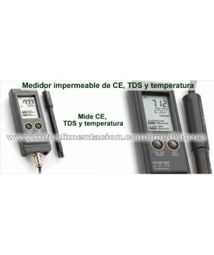 Medidor de CE/TDS/temperatura con maletín. HI99300N