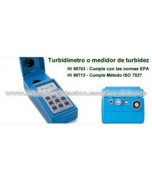 Turbidímetro profesional ISO de 0,00 a 1000 FNU. HI 98713