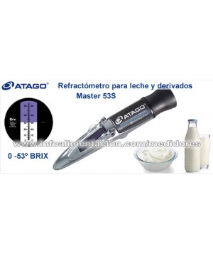 Refractómetro Atago para leche y derivados. Master 53S. BRIX 0 - 53º