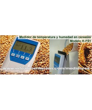 Medidor de humedad y temperatura en cereales. Modelo H-FS1