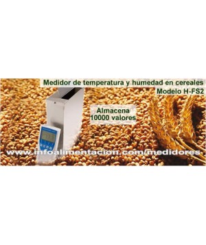 Medidor de humedad y temperatura en cereales. Modelo H-FS2