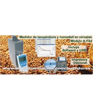 Medidor universal de humedad y temperatura en cereales. Modelo H-FS4