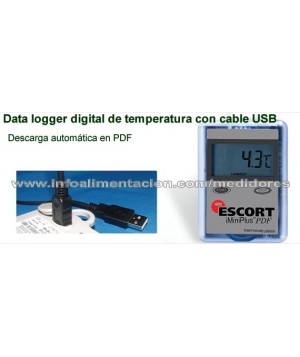 Registrador de temperatura con cable USB + SOFTWARE. HT-Escort iMiniPlus PDF - Sonda Externa