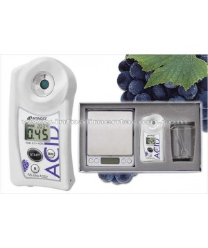 Medidor digital de acidez en uva y vino. KIT COMPLETO Atago PAL-Easy ACID2.