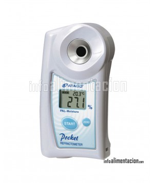 Refractómetro digital de bolsillo para la humedad. ATAGO PAL-Moisture