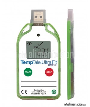 Termo-registrador de un solo uso para 22 días. Sensitech TempTale Ultra Fit 22
